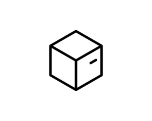 Box, linear style sign for mobile concept and web design. Symbol, logo illustration. Pixel perfect vector graphics