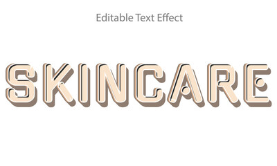 Skincare 3d text Effect 