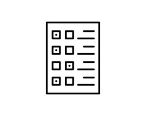 Survey to do list icon suitable for info graphics, websites and print media and interfaces. Line vector icon.