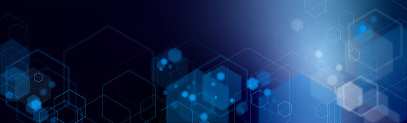 Obraz premium Abstract hexagons technology digital hi-tech concept background