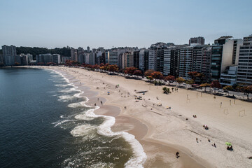 beach in rio de janeiro, brazil. icaraí beach niterói. aereal views. drone photos