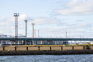 port facilities cranes and ships