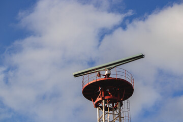 Marine radar station in port locator