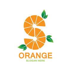 orange fruit logo icon vector. plant inspiration, illustration