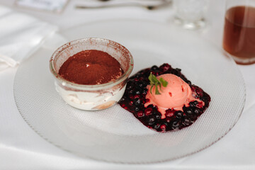 Delicious desserts at a wedding buffet