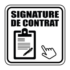 Logo signature de contrat.