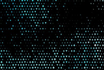 Dark blue vector cover with symbols of gamble.