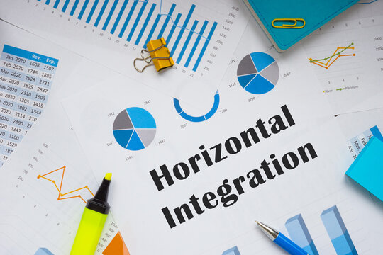 Financial concept about Horizontal Integration with inscription on the page.
