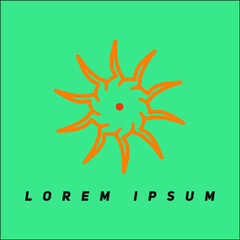 Logo with Sun concept simplified into awesome shape, editable vector file rot your brand or all of your graphic needs.