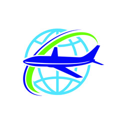 travel logo template, vector art.
