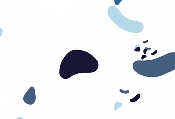 Light blue vector template with memphis shapes.