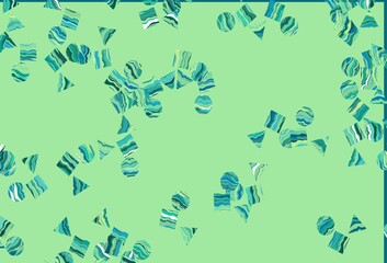 Light Green, Yellow vector backdrop with lines, circles, rhombus.