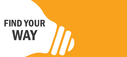 find Your Way in lamp background illustration