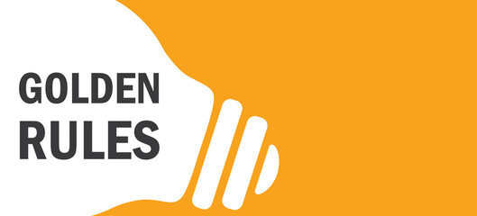 Golden Rules in lamp background illustration