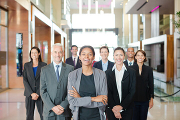 Business people posing in office