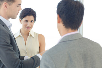 Business people talking in meeting