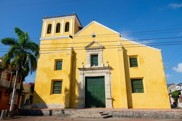 Obraz premium Iglesia de la Trinidad in Getsemani neighborhood, Cartagena de Indias, Colombia