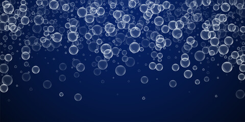 Random soap bubbles abstract background. Blowing b