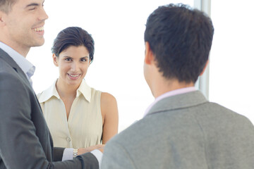 Business people talking in meeting