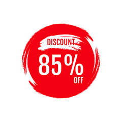 85 Percent Off, Discount Sign, Special offer price signs