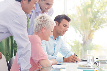 Fototapeta premium Business people working in meeting