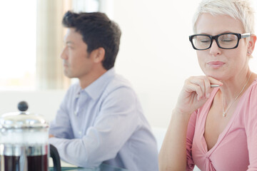 Businesswoman sitting in meeting