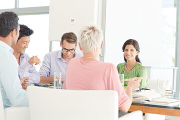 Business people talking in meeting