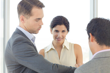 Business people talking in meeting