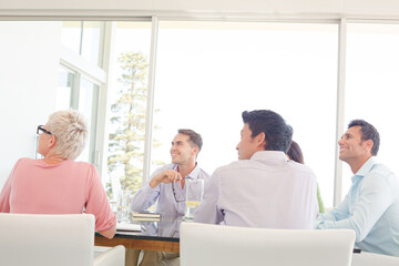 Business people sitting in meeting