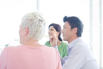 Business people talking in office