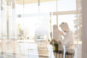 Business people talking in office