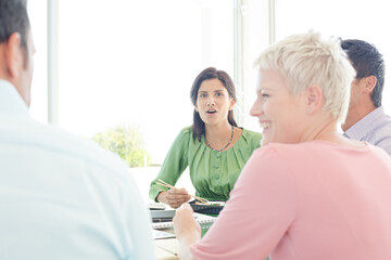 Obraz premium Business people talking in office