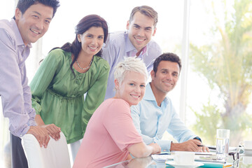 Business people working in meeting
