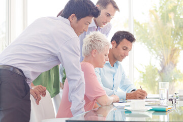 Obraz premium Business people working in meeting