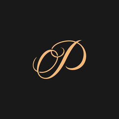Royal Letter P Logo Design Vector