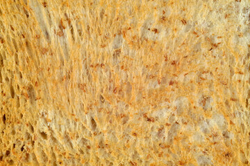 macro hi resolution of a crunchy golden toasted sliced sandwich bread's surface for background wallpaper
