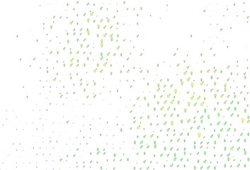 Light green, yellow vector pattern with gender elements.