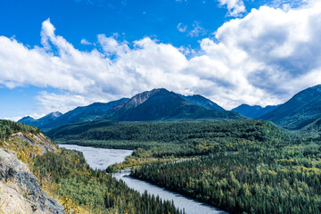 Fototapeta na wymiar beautiful colorful landscape taken at alaska