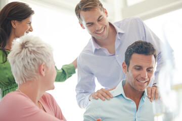 Fototapeta premium Business people talking in office