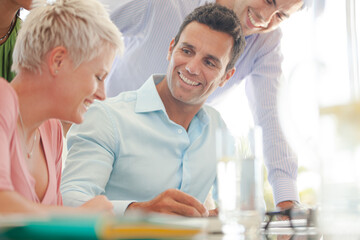 Obraz premium Business people talking in office