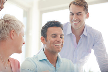 Business people talking in meeting