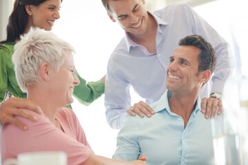 Fototapeta premium Business people talking in office