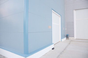 Garage door in building