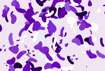 Fototapeta na wymiar Light purple vector texture with random forms.