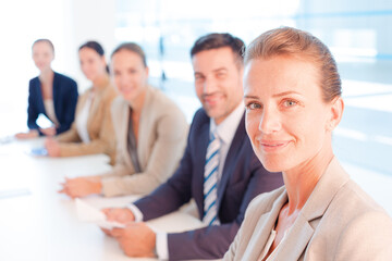 Business people meeting at conference table