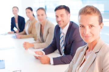 Business people meeting at conference table