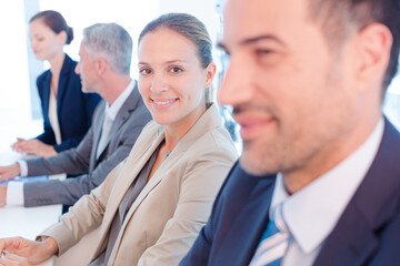 Obraz premium Business people meeting at conference table