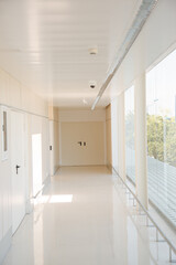 Fototapeta na wymiar Corridor inside modern building