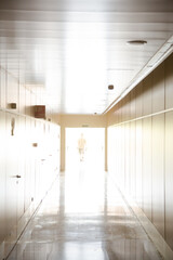 Fototapeta premium Man standing in corridor