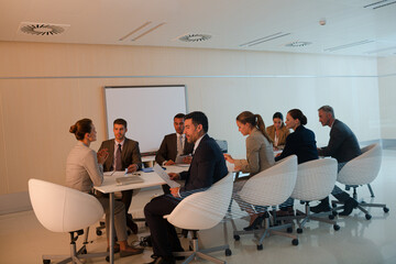 Business people meeting in modern conference room